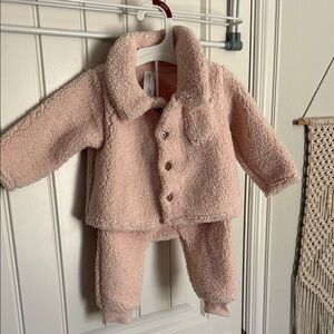 Cozy Pink Coat & Pants Set 6-9 Months